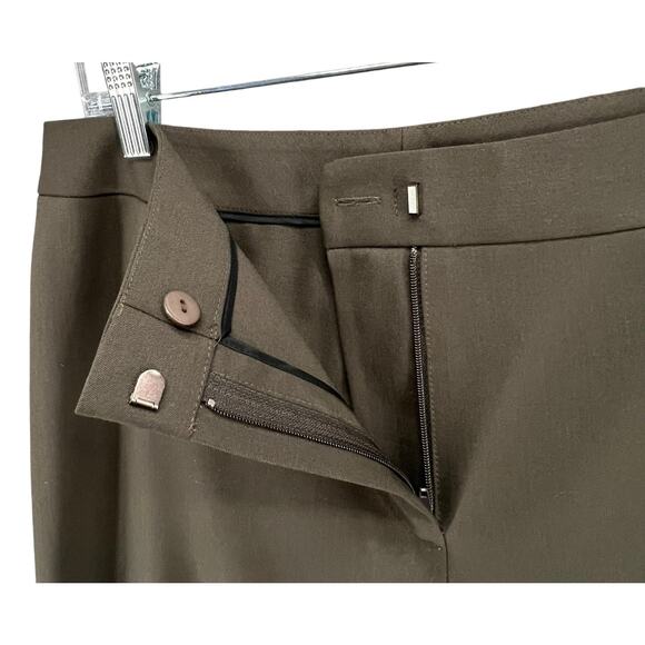 Lafayette 148 Menswear Trouser Pant 10 Brown Wool Blend Minimalist Quiet Luxury - Picture 3 of 14